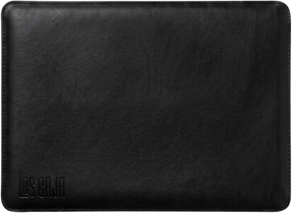 Minimalist 13 İnç Laptop Kılıfı, Vegan Deri, Su İtici Özellikli, Bilgisayar Notebook Laptop Çantası (Siyah, 13 İnç)