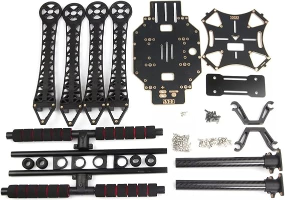 500 Quadcopter FPV Drone Frame Kit, Black, Carbon Fiber, F550, GoPro Gimbal Compatible, Upgrade for DJI S800 EVO, F450, FPV Quadcopter Accessories