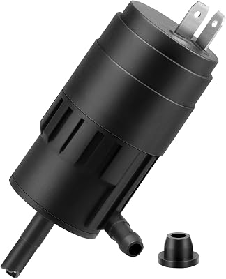 HHCSOP 066011A Windshield Washer Motor Pump wGrommet, Replacement for 1986-2019 Peterbilt 330 335 370 Series