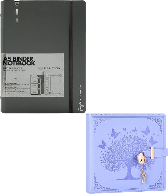 CAGIE A5 binder & Diary with lock and key
