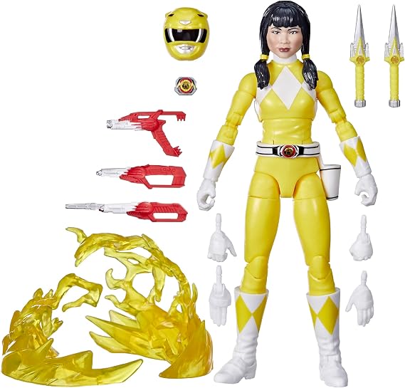 Power Rangers Lightning Collection Remastered Mighty Morphin Yellow Ranger 6-Inch Action Figure, Toys for Boys and Girls Ages 4 and Up | Power Rangers 30th Anniversary Lightning Collection 6 Inch Action Figure Remastered - Yellow Ranger (Mighty Morphin)