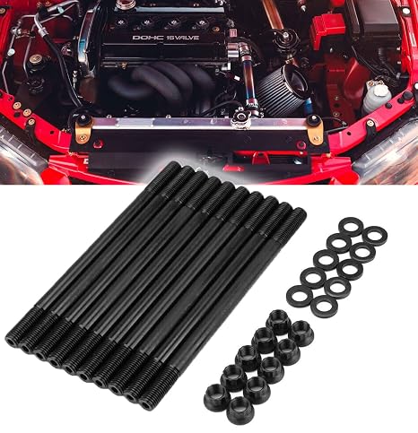 BULL BOOST PERFORMANCE Super Heavy Duty Performance Cylinder Head Stud Bolt Kit for Mitsubishi EVO 8 EVO 9 Eclipse 1994-2019