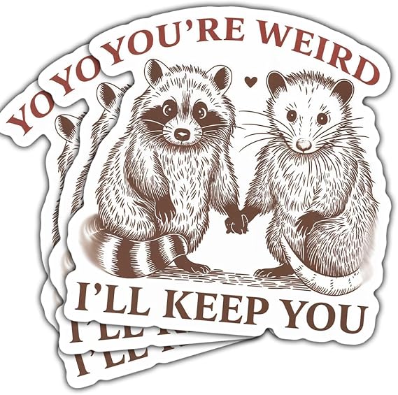 3 Pcs You're Weird I'll Keep Sticker Funny Your Weird I'll Keep You Sticker