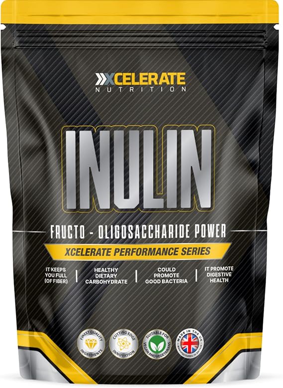 Natural 100% Inulin Powder - Organic Prebiotic for Gut Health, Digestion & Weight Management | High-Fiber, Low-Calorie Natural Supplement for Balanced Wellness by XCelerate Nutrition (500g)