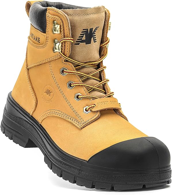 6" Steel Toe Work Boots, Full Grain Leather, Kevlar Puncture Proof