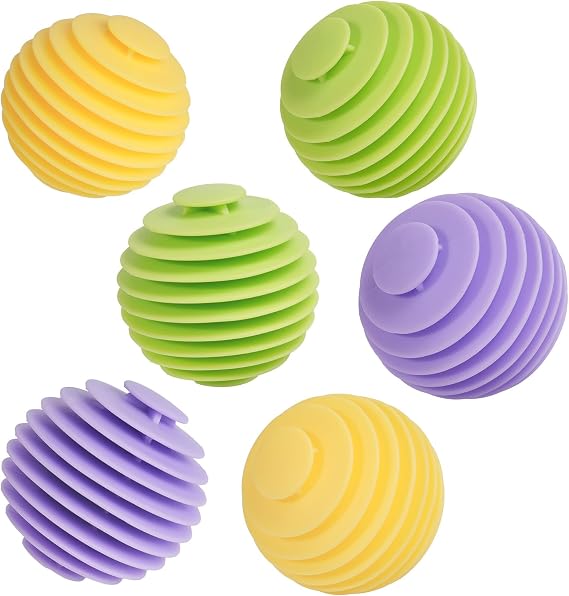 6 Pcs Tumble Dryer Balls, Rubber Silicone Laundry Balls for Washing Machine Ball & Tumble Dryer, Reusable Drying Ball Reduce Wrinkles and Cling, Fluffy Clothing(5,5cm)