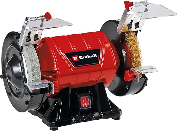 Einhell Taş Motoru TC-BG 150 B (maks. 350 W, Ø150 mm taşlama diski, kıvılcım koruması, şekil düzeltme ve bileme işlemleri için uygun, K36 kalın taşlama diski ve tel fırça diski dâhil)