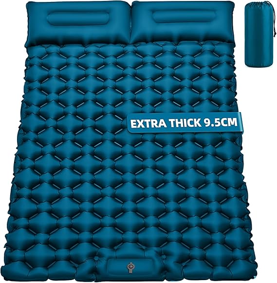 Sleeping Pad Camping Mat Double 9.5CM Thickness, 204x130CM Outdoor Compact