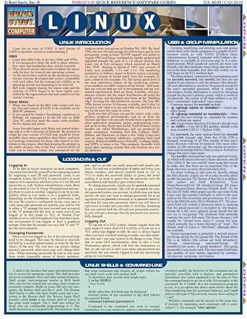 Linux: QuickStudy Laminated Reference Guide (Quick Study Computer)