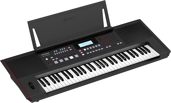 Roland E-X50 Arranger Keyboard, 61 Keys, Built-in Stereo Speaker, Bluetooth Audio, Headphone Connection, Auto Accompaniment, Microphone Connection, Black