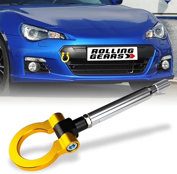 Gold Tow Hook Fits Subaru BRZ WRX Toyota 86 Scion FR-S