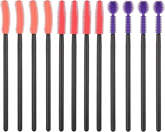 12 Pcs Silicone Nook and Cranny Brush Crevice Cleaning Brushes 3 Styles Sewing Machine Cleaning Brushes Tiny Brush for Sewing Machine, Keyboard, Small Spaces, Orange Purple Red