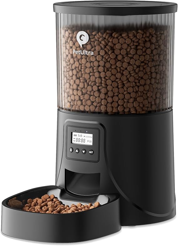 Automatic Cat Feeders Timed Auto Pet Feeder Programmable, 10 Meals Per Day, Stainless Steel Bowl