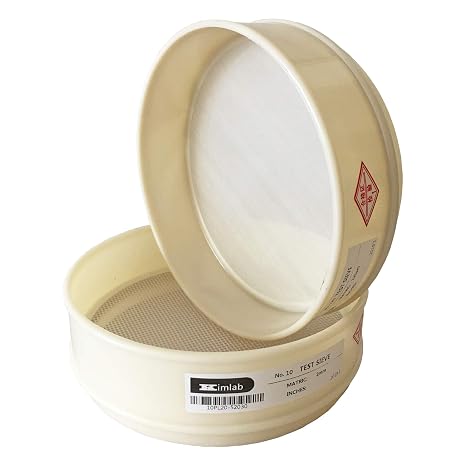 PL20 Test Sieve #10 / 2mm Mesh Size,Nylon Mesh Cloth, Plastic Frame,20cm Diameter
