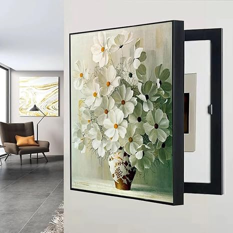 Breaker Box Cover Decorativ Covering Hide Electrical Panel Indoor Vertical Circuit Boxes Switch Wall Painting Wall-Mounted Meter BoxC,30x40CM