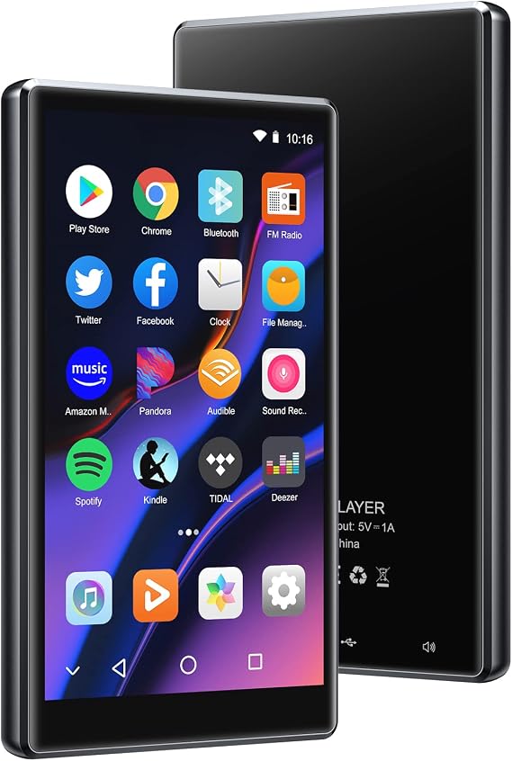 80GB MP3 Player with Bluetooth and WiFi, Oilsky 4.7" MP4 Player with Spotify, Full Touch Screen, Android Music Player with Pandora, Audible, HiFi Lossless Mp3 with FM Radio, Supports up to 512GB