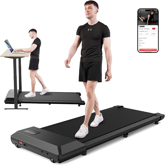 Superun Walking Pad, Mini Walking Pad Treadmill, Small Treadmills for Home & Office, Under Desk Treadmill, Small Portable Walking Pad with Remote