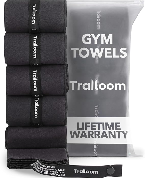 Trailoom Microfiber Gym Towels, Quick Dry, Highly Absorbing, Odor-Free
