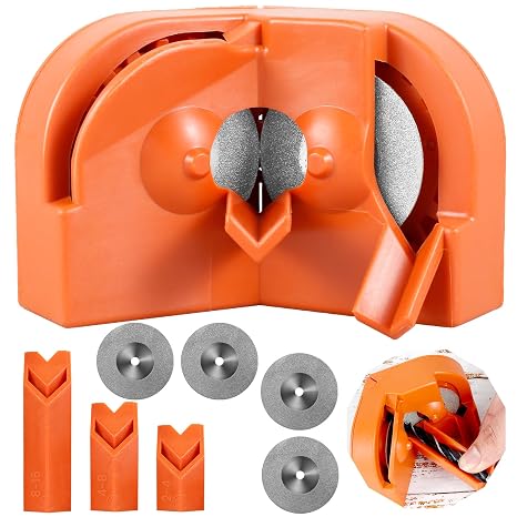 Drill Bit Sharpener with Grinding Wheels, Multipurpose Drill Bits Grinding Sharpener for All Bits, Blade Sharpening Tool, Electric Drill Grinder Grinding Tool for Masonry Carbide Metal