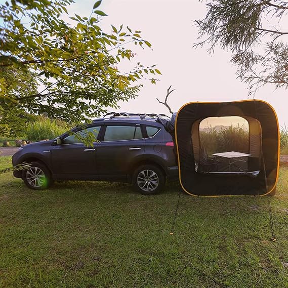 Pop-up Outdoor Camping Car Tail Tent, For SUV, Cars, Camping Tent, Waterproof, Rear Sun Visor, For 3 - 4 People, Four Seasons Tent, No Installation Required, Convenient Storage, Car Side Shelter