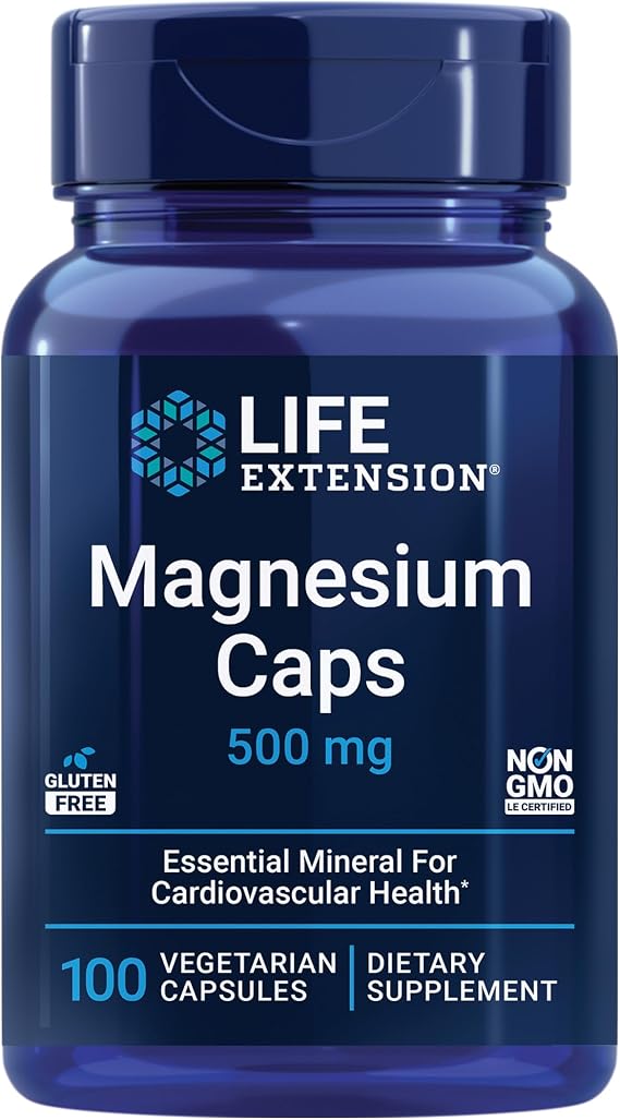 Life Extension DHEA Hormone Balance & Magnesium for Heart Health, Bone Support - 100 Tablets, 100 Capsules