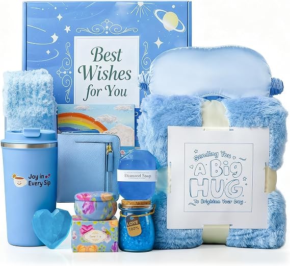 Birthday Gifts for Women, Get Well Soon Gifts Baskets for Women Self Care Gifts, Spa Care Package, Birthday Gift Ideas for Her, Friends, Wife, Mom, Daughter, Sister, Coworkers