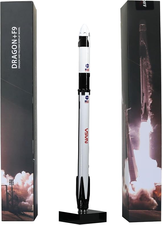 wltk Space X Falcon 9 + Dragon 1/233 Diecast Rocket Model