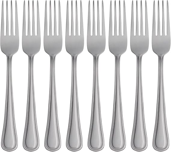 Oneida Tress Dinner Forks Silverware Set for 8, Flatware