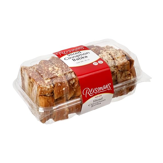 Reisman's Bakery Cinnamon Babka Cake, Fresh Dessert, Nut-Free and Dairy-Free Cinnamon Cake, OU Kosher-Certified Babka Bread (1 Pound (Pack of 1), Cinnamon Babka)
