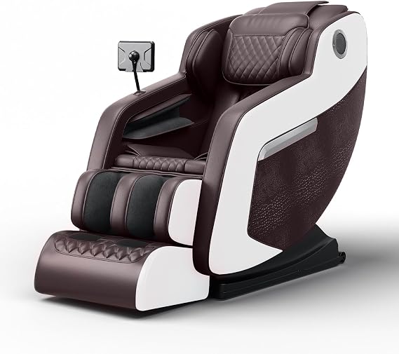 Massage Chair,Full Body Zero Gravity Recliner, Hip Heating, Foot Massage and Air Massage System for Home Office, for mom/dad (Brown)