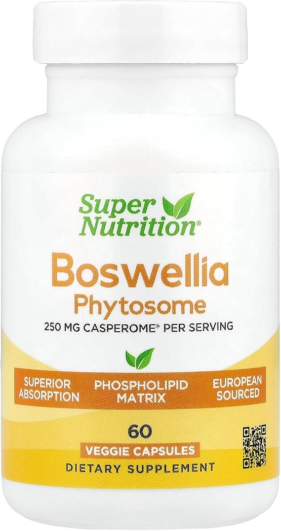 SuperNutrition Boswellia Serrata Phytosome with Sunflower Lecithin, 250 mg, 60 Veggie Capsules