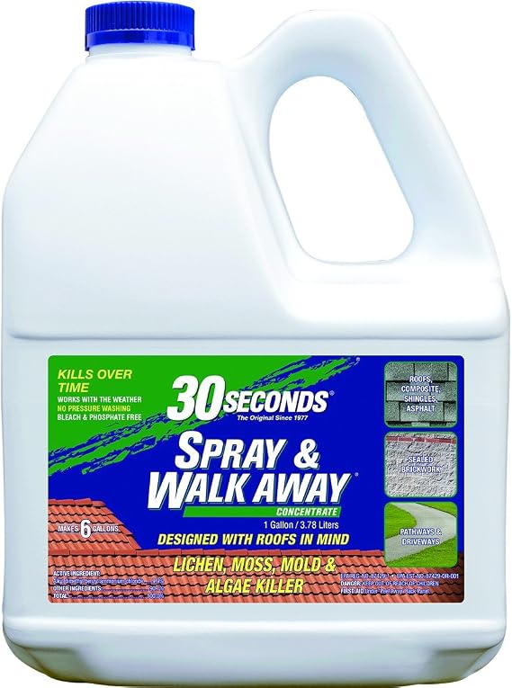 30 Seconds Spray & Walk Away Concentrate Lichen, Moss, Mold & Algae, 1gal