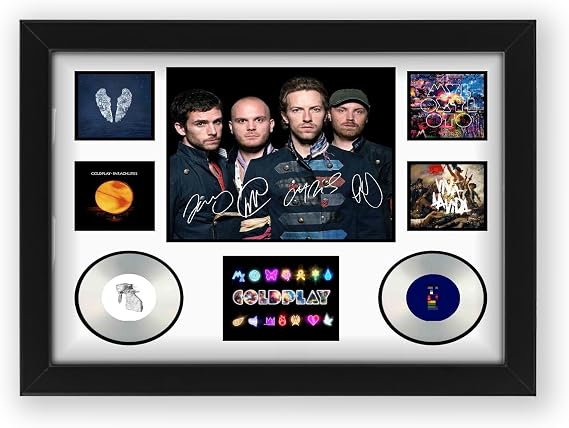 AllStarMedia Tribute to Coldplay Inspired Rock Music Poster Print | Fan Art Style Music Wall Art | Limited Edition Print | Framed A4 (30x21cm)