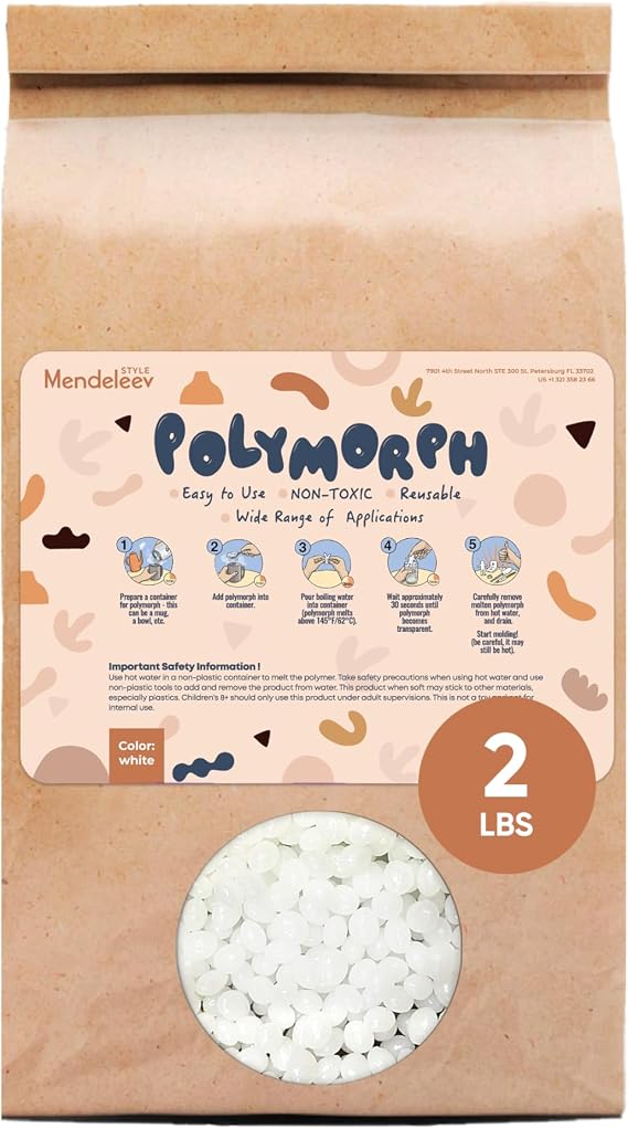 2 Lbs Polymorph Moldable Plastic Beads Melting Thermoplastic Pellets
