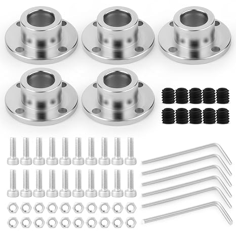 5PCS 12mm Flange Coupling, Motor Shaft Coupler, Flanged Shaft Mount, for DIY Handmade Model