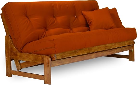 Nirvana Futons Arden Futon Frame - Queen Size (Frame Only), Solid Wood Construction