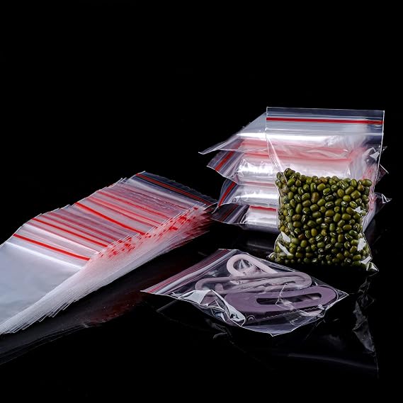 Small Grip Seal Bags 300Pcs 5x7cm/1.97x2.76in Tiny Sealable Plastic Pouch Little Clear Ziplock beads Bag Reusable Transparent Polythene Pouches for Storage Beads Jewellery Food
