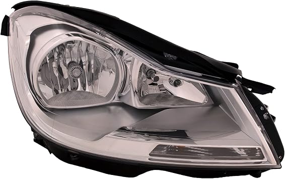 HEADLIGHTSDEPOT Chrome Housing Halogen Headlight Compatible with Mercedes-Benz C-Class W204 Sedan C250 C300 C350/ C63 AMG 2012-2014 Includes Right Passenger Side Headlamp