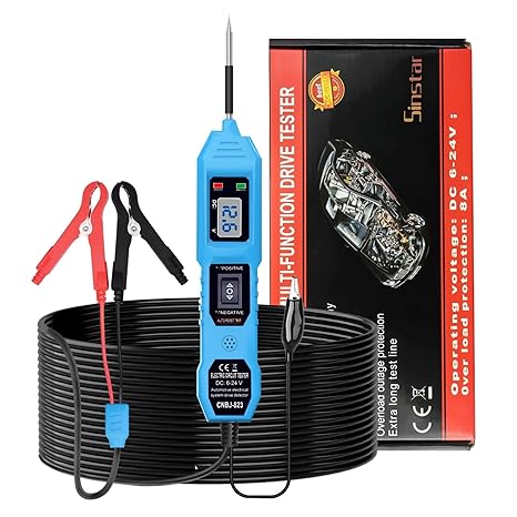 Car Power Circuit Probe Tester: 3.5-36V DC Automotive Electrical Tester Test Tools with Digital Display &amp; LED Light for Voltage Test Component Activation Continuity Testing Lights Testing