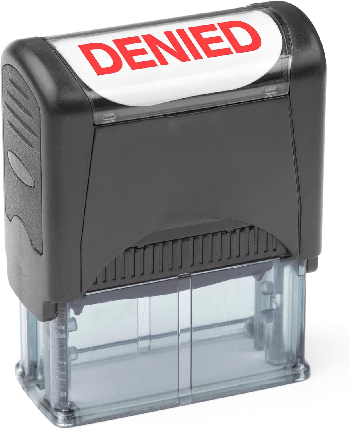 Self Inking Rubber Stamp, Refillable Red Ink Preinstalled - 916 x 1-12 Denied