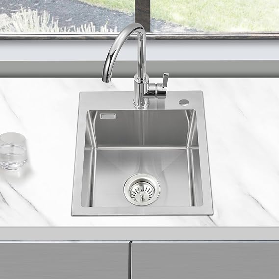 304 Stainless Steel Kitchen Sink 40 x 45 cm, Small Sink, Drain Set