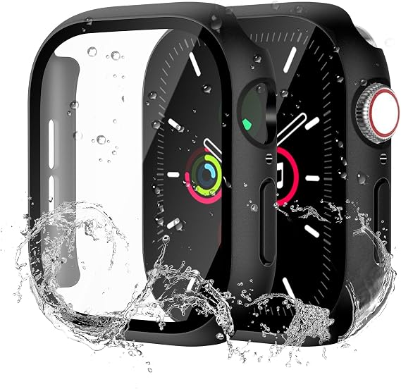Waterproof Case for Apple Watch Series 10 Series 11 46mm Built-in Tempered Glass Screen Protector,[Slim Guard PC Bumper] [Touch Sensitive] Full Protective Face Cover Compatible iWatch Accessories