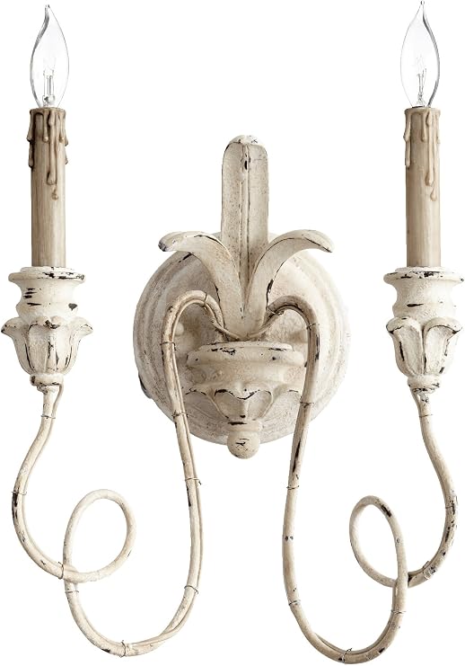 Quorum International 5306-2-70 Salento 2 Light Wall Mount, Persian White