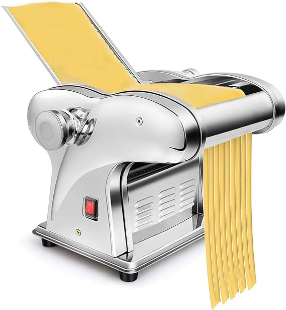 Electric Noodle Maker Machine - Multifunction Pasta Maker for Dumpling Wonton Wrapper. Automatic Fresh Pasta Maker with Dough Roller Noodle Cutting Machine, 135W.