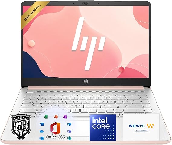 HP 14 Laptop, Intel N150 CPU, 4GB RAM, 128GB SSD, Long Battery Life, 1TB Cloud Storage, Win 11 with Microsoft 365 for Everyday Use