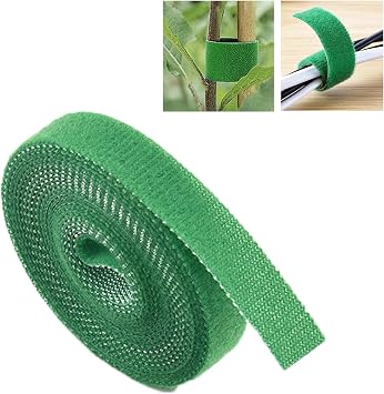 Plant Tape 32 Ft Green Garden Twist Ties for Plants, 13/16 Inch Plant Supports for Climbing Plants, Home and Office