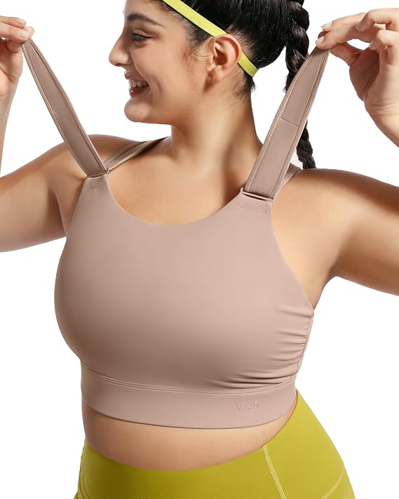 Plus Size Sports Bra Adjustable High Impact Racerback for Women