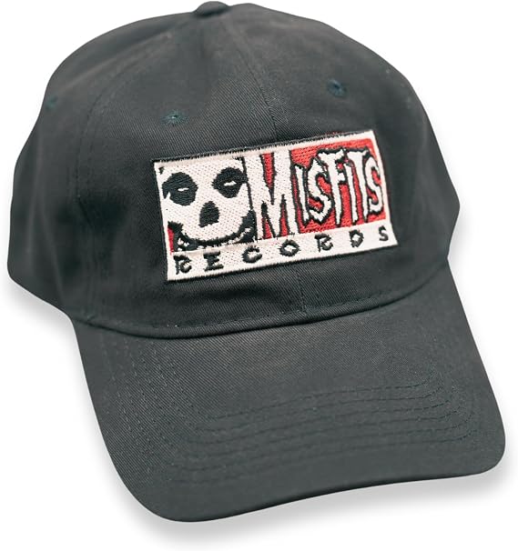 2Bhip Misfits Records Dad Baseball Cap Punk Rock Hats for Men - Black, One Size