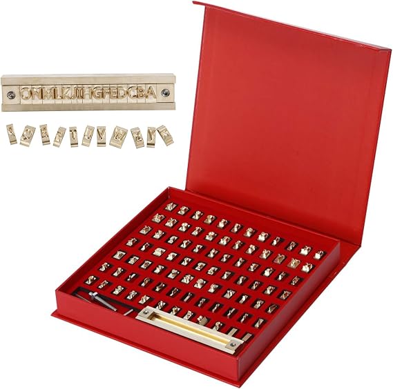 Hot Foil Stamping Machine Flexible Letters Mold,Copper Brass Engraving for Wood Leather Craft & Other Surfaces,Times New Roman