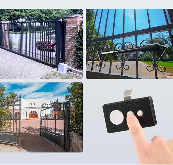 CO-Z Automatic Sliding Gate Opener with 1 Clip-on Remote Control & 2 Remote Controls, Complete Gate Operator Hardware Security System Kit for Sliding Gate Up to 40 Feet